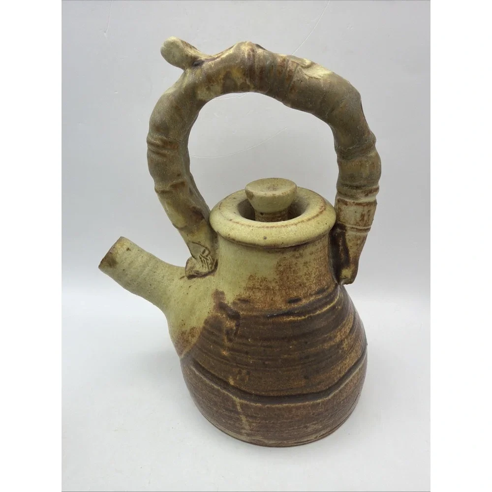 Handmade Studio Pottery Tea Set Teapot + 4 Cups Rustic Ceramic Radca Ohio
